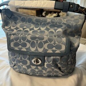 Coach Blue Signature Shoulder Bag